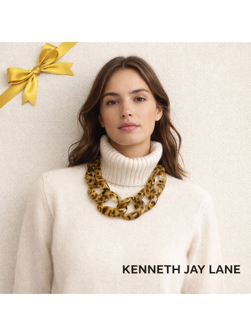 Resin Leopard Chunky Chain Statement Necklace, Kenneth Jay Lane